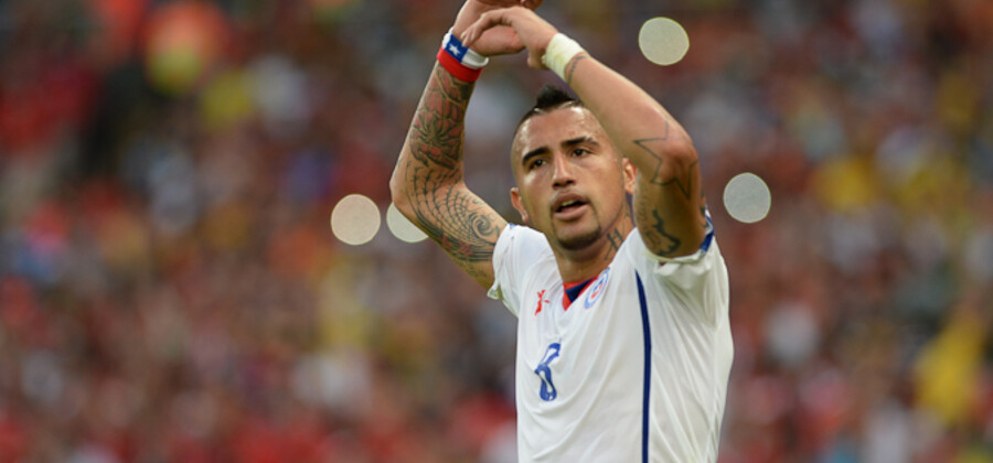 Arturo Vidal z Chile gotowy do rewanżu z Argentyną Fot. Grzegorz Wajda
