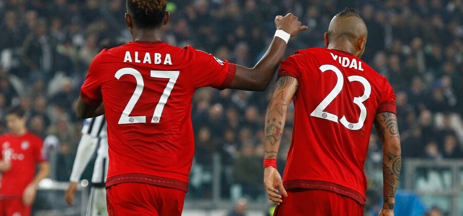 Alaba i Vidal czyli plecy Lewego  Fot. Grzegorz Wajda